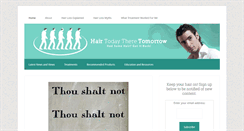 Desktop Screenshot of hairtodaytheretomorrow.com